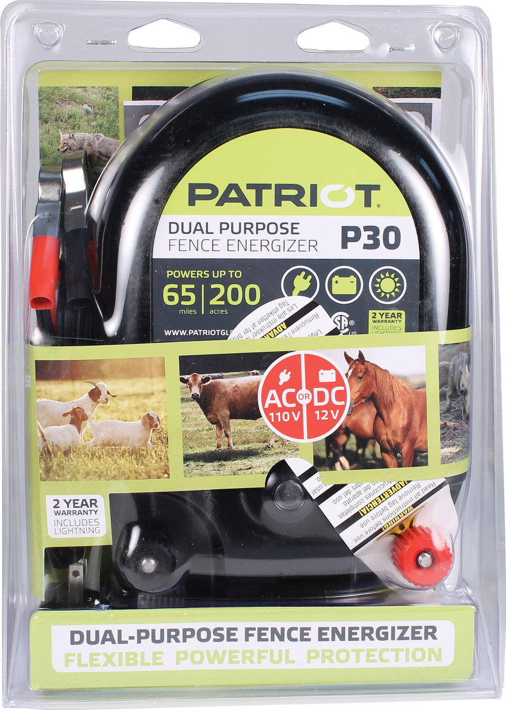 Tru-test Inc.-Patriot Dual-purpose Fence Energizer 65 Miles