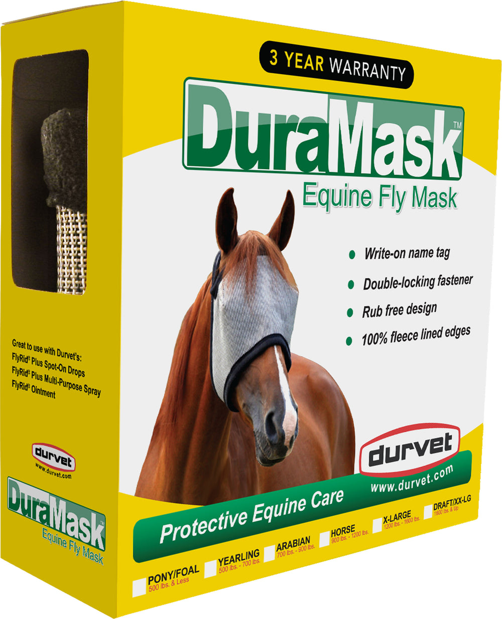 Durvet Fly D-Duramask Fly Mask- Gray Horse